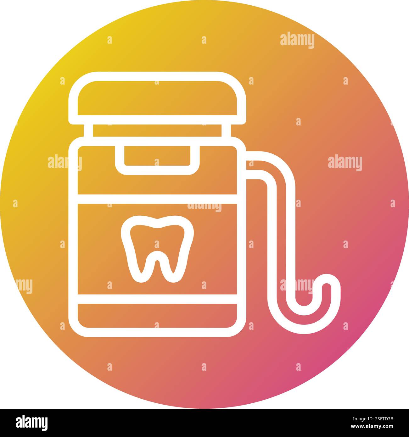 Dental Floss Vector Icon Design Illustration Stock Vector