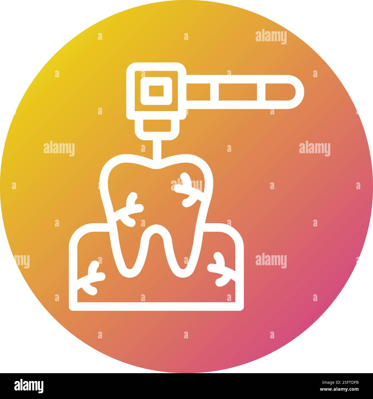 Dental Drill Vector Icon Design Illustration Stock Vector