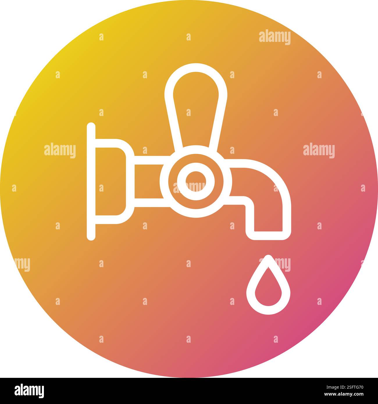 Faucet Vector Icon Design Illustration Stock Vector