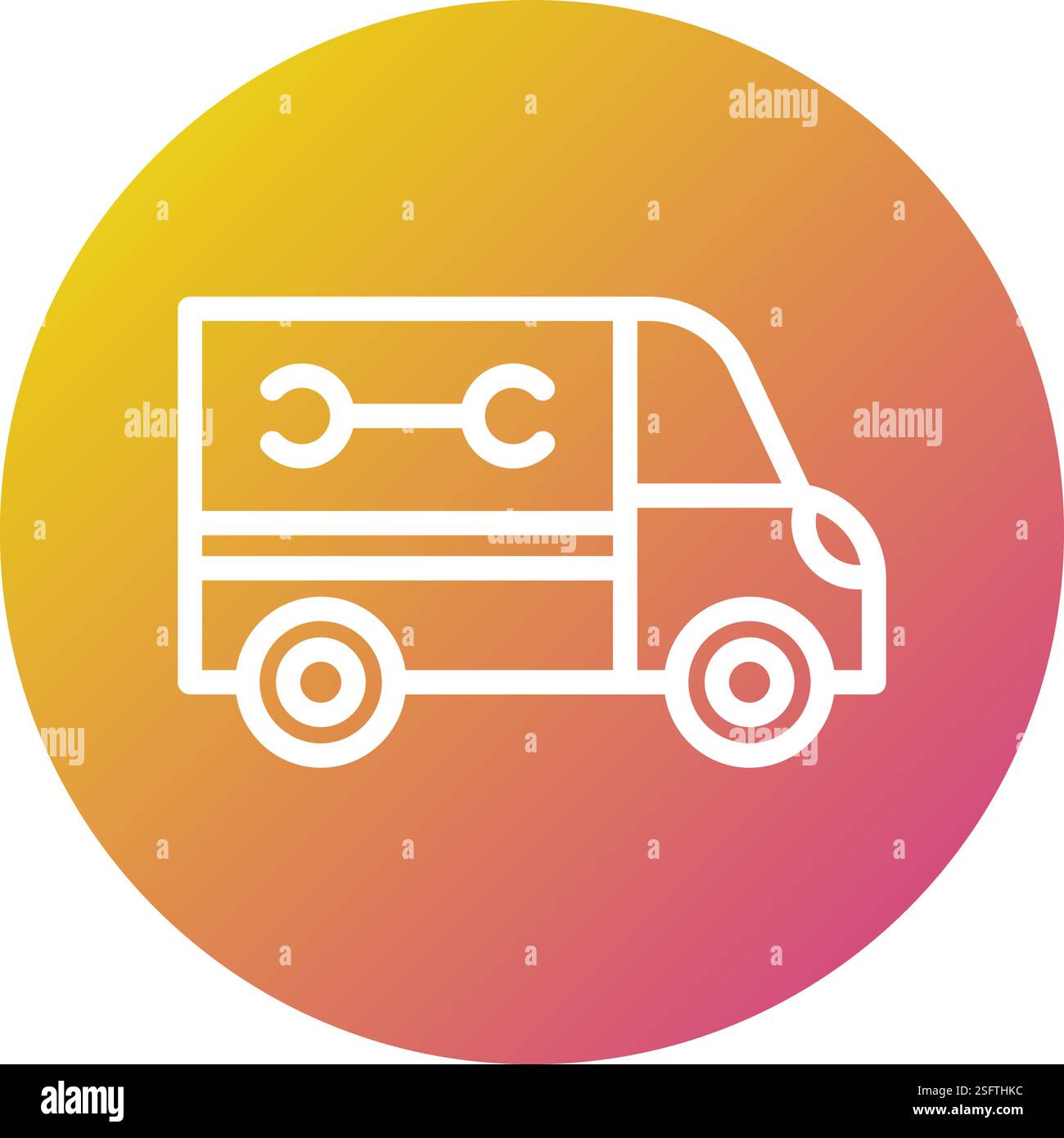 Plumber Truck Vector Icon Design Illustration Stock Vector