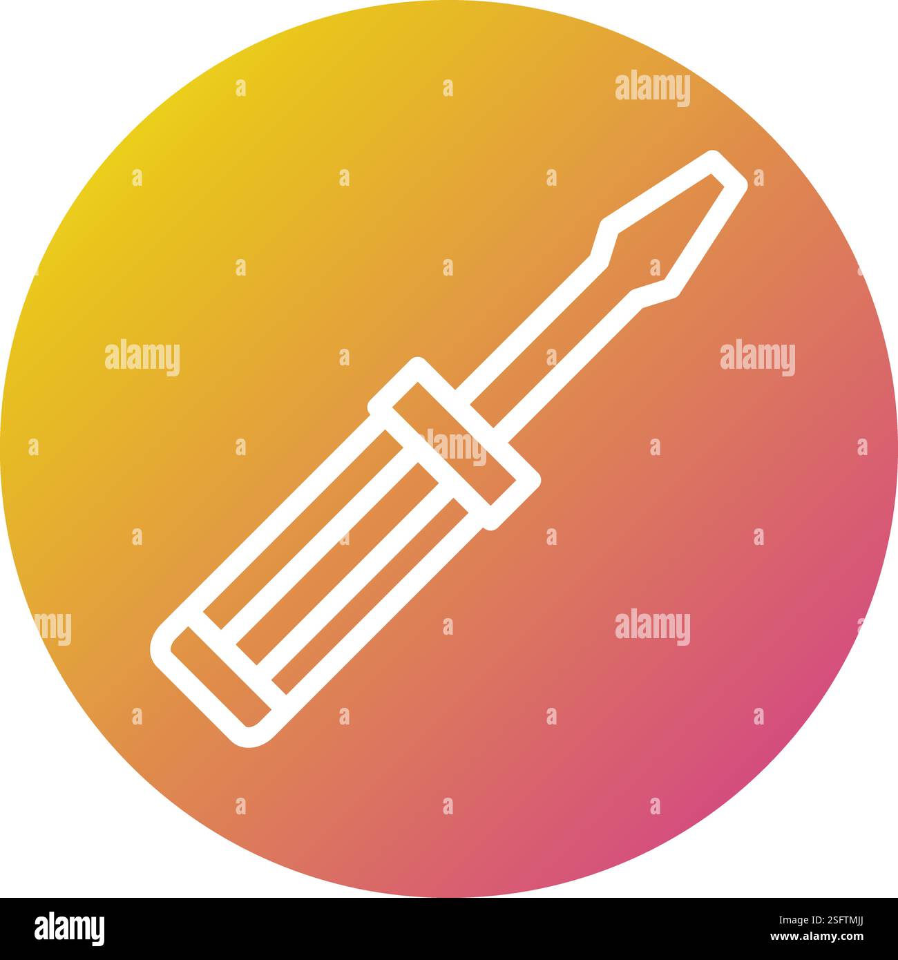 Screwdriver Vector Icon Design Illustration Stock Vector