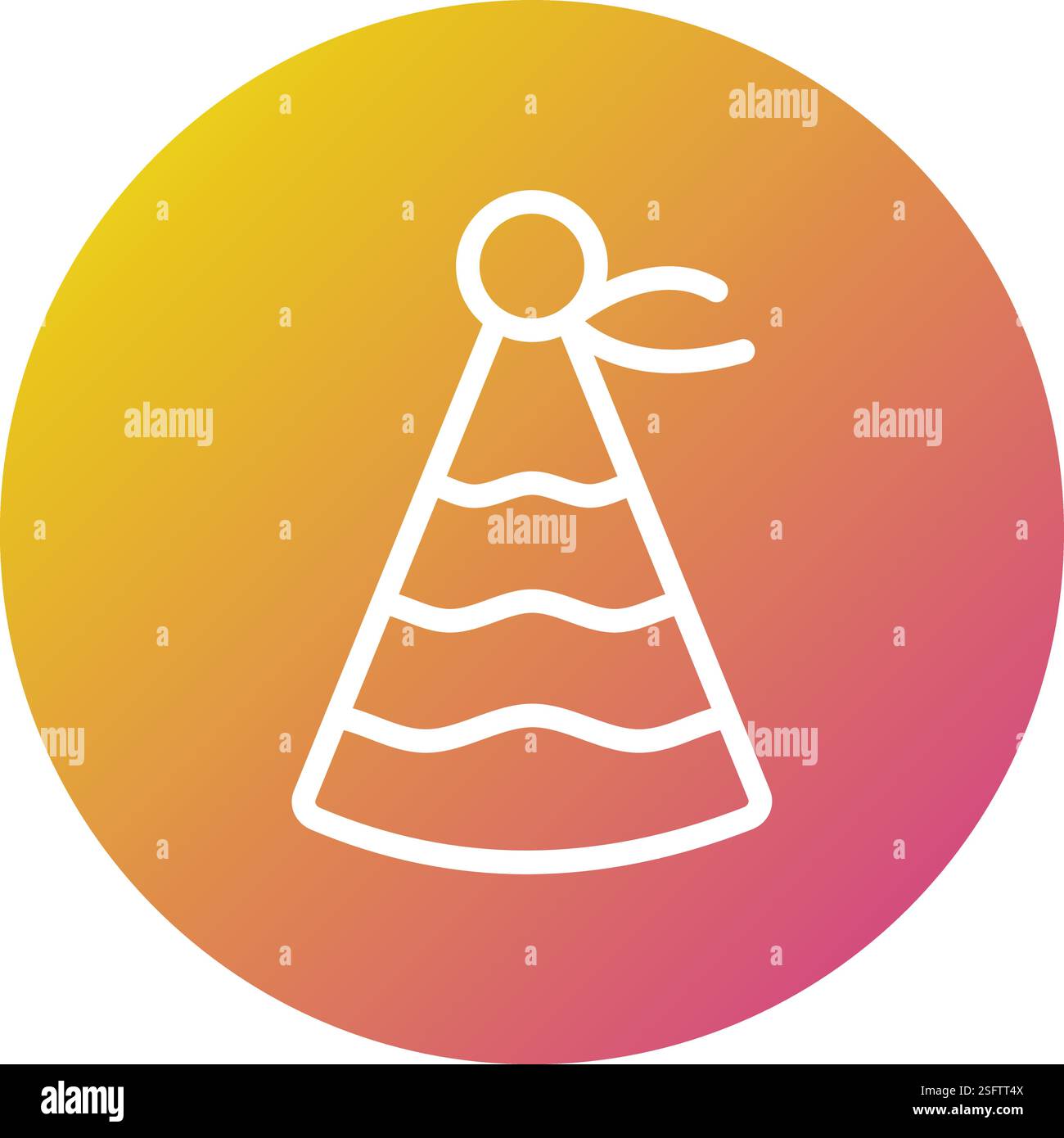 Party hat Vector Icon Design Illustration Stock Vector