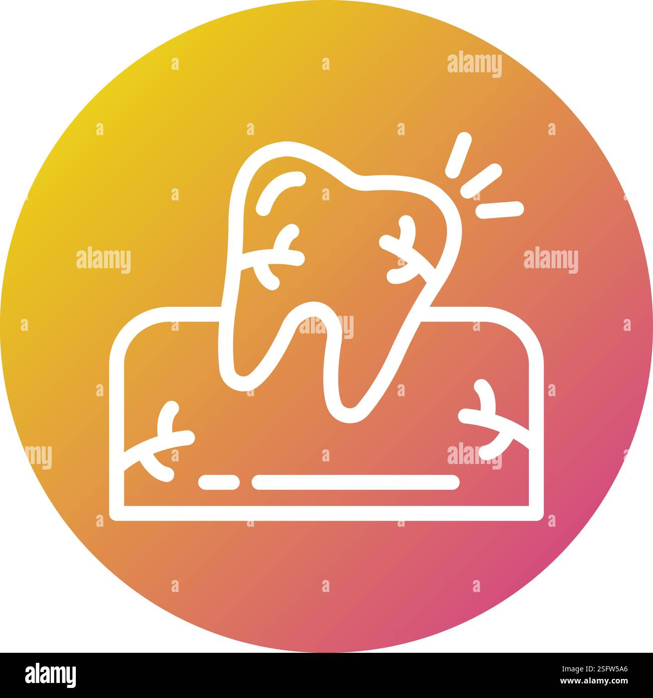 Wisdom Tooth Vector Icon Design Illustration Stock Vector
