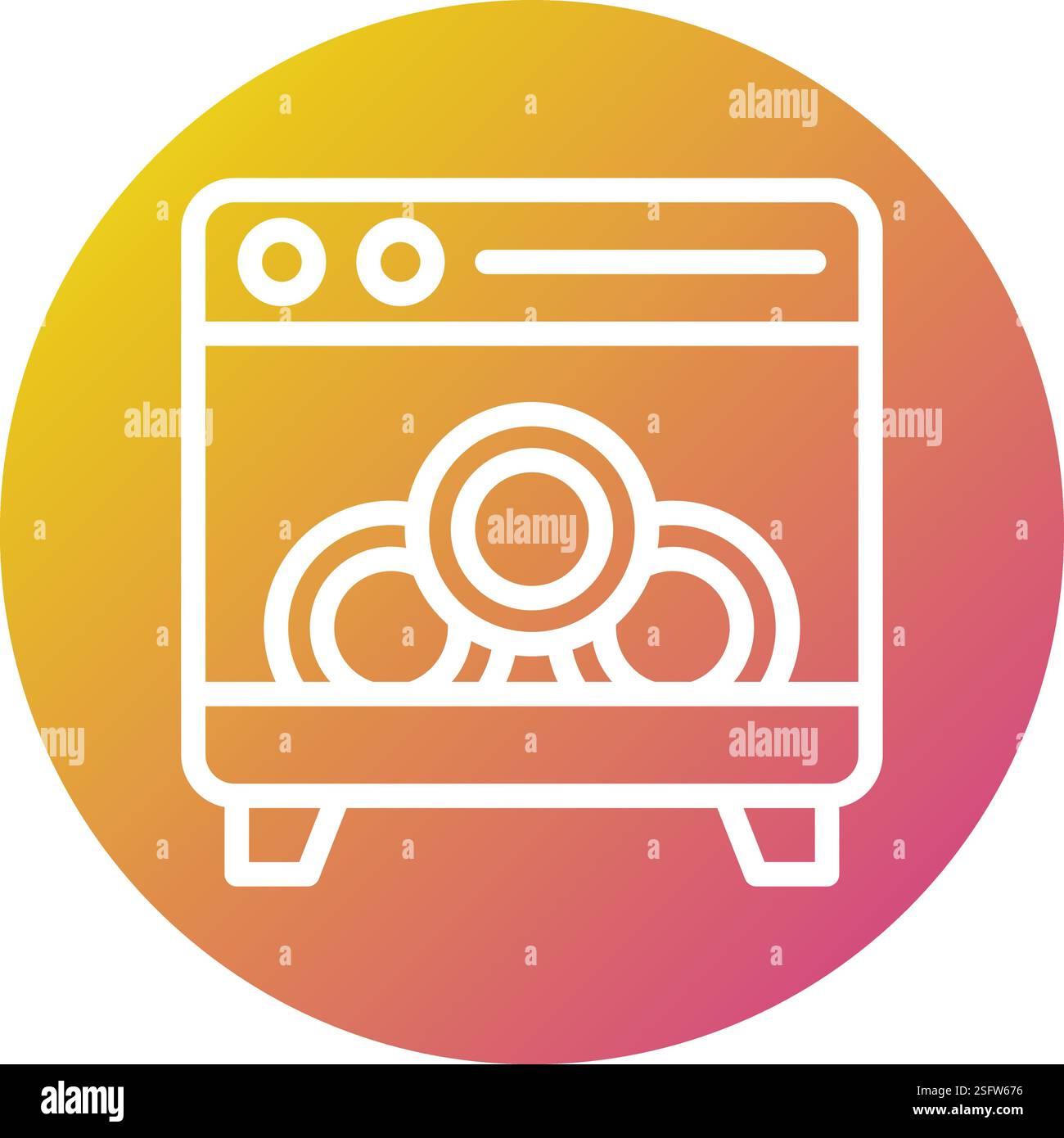 Dishwasher Vector Icon Design Illustration Stock Vector