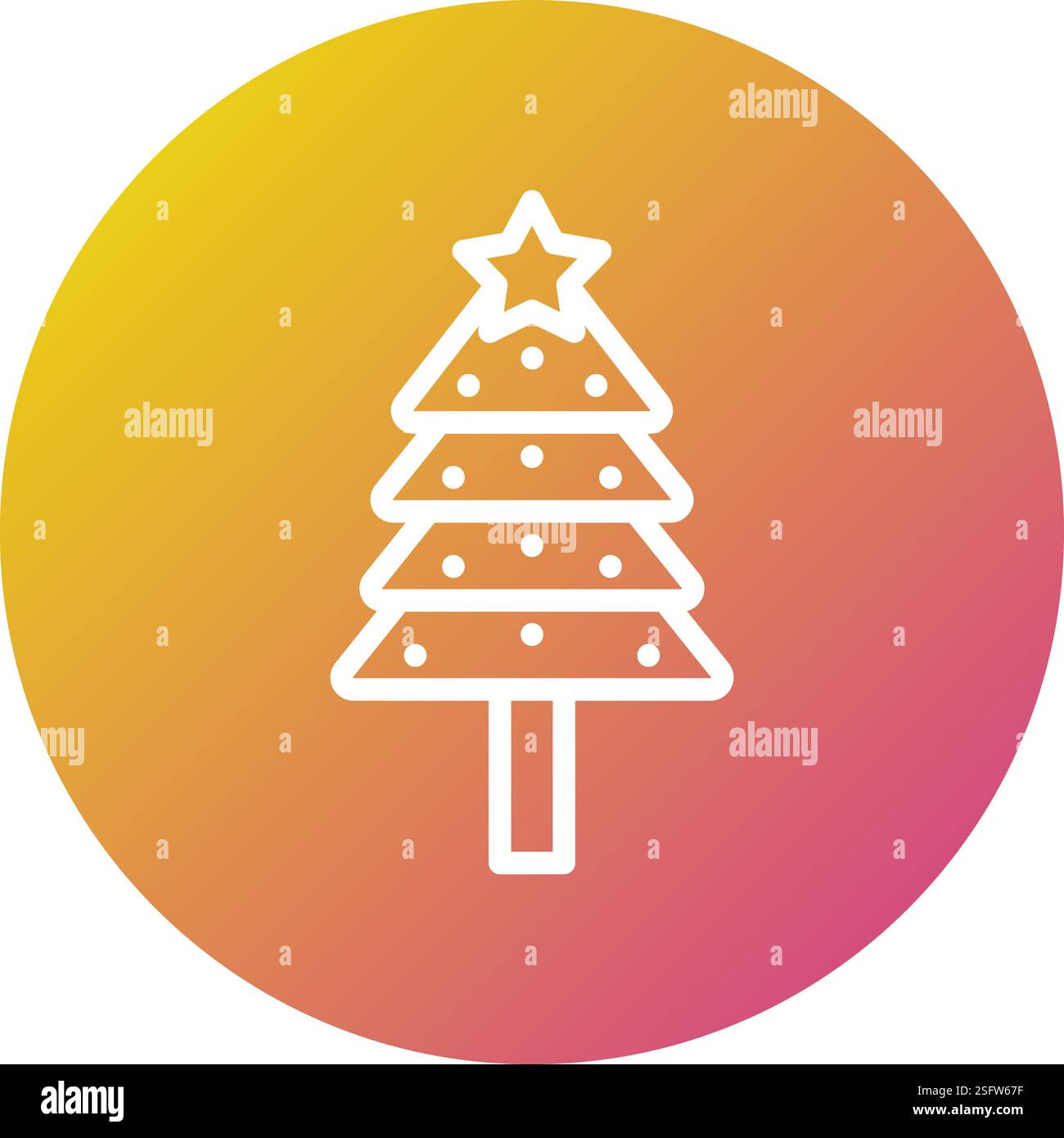 Christmas tree Vector Icon Design Illustration Stock Vector