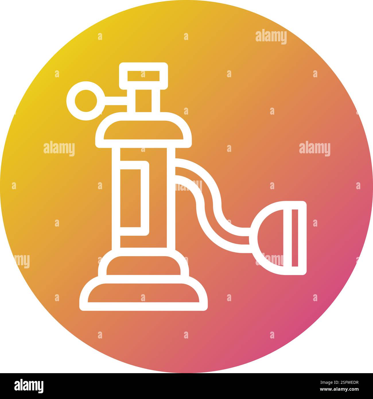 Oxygen Tank Vector Icon Design Illustration Stock Vector
