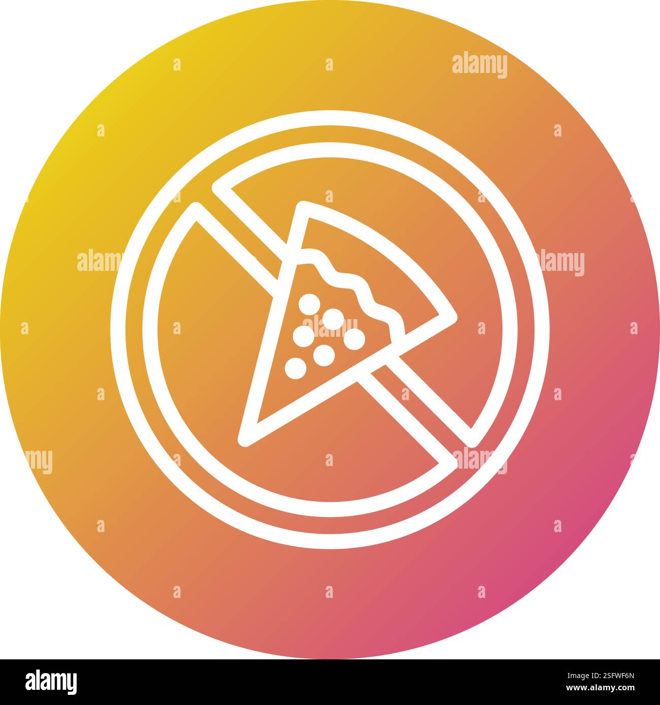No Fast Food Vector Icon Design Illustration Stock Vector