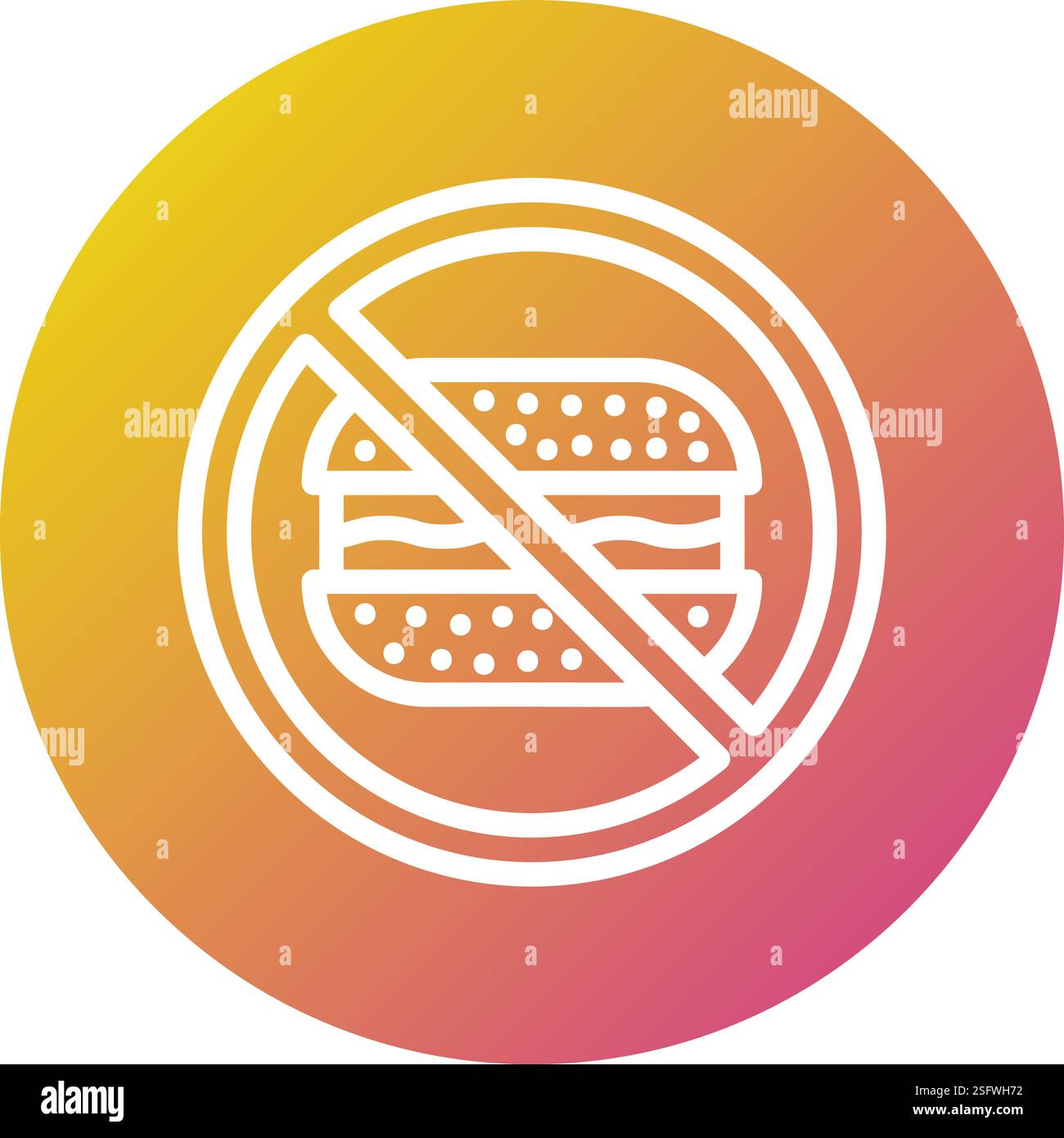 No Food Vector Icon Design Illustration Stock Vector