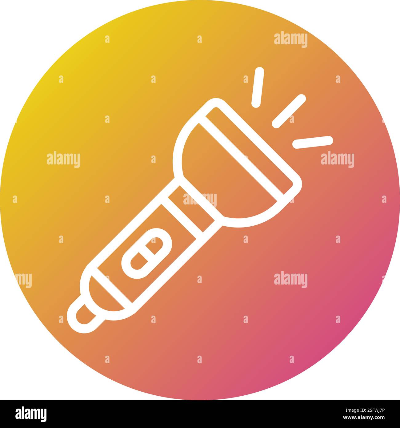 Flashlight icon vector design hi-res stock photography and images - Alamy