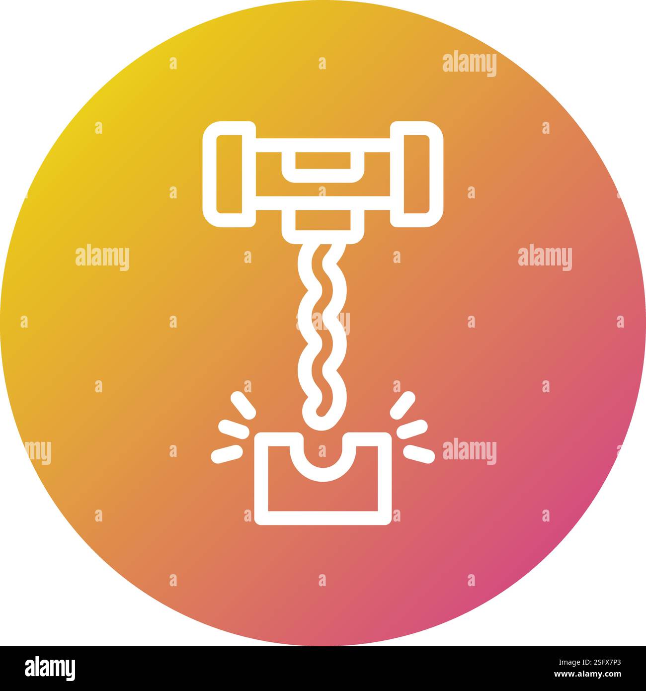 Corkscrew Vector Icon Design Illustration Stock Vector