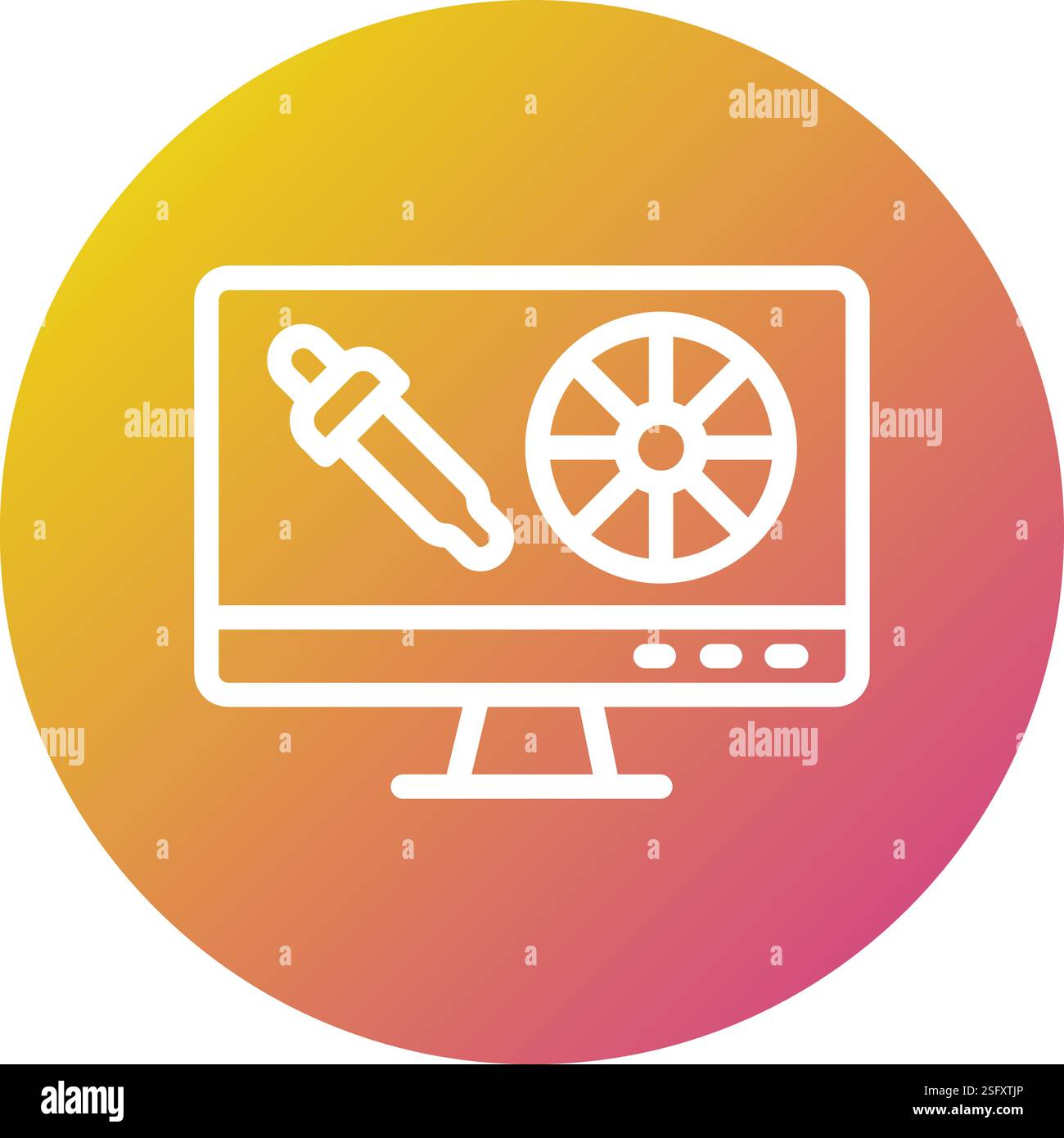 Color wheel Vector Icon Design Illustration Stock Vector Image & Art ...
