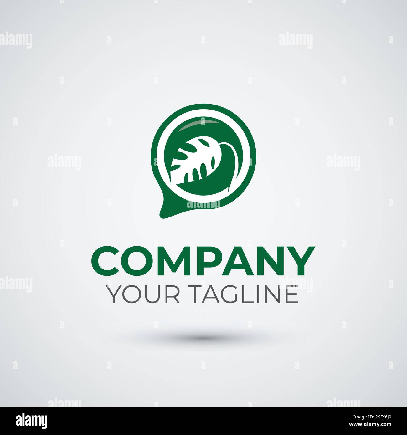 go green talk logo design template Stock Vector