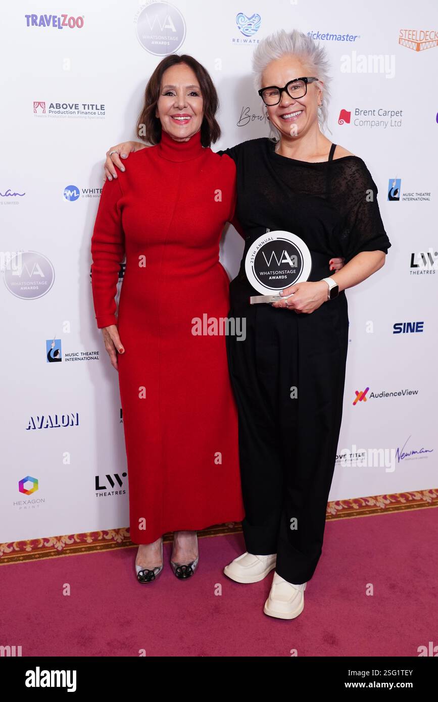 Dame Arlene Phillips (left) who presented Emma Rice with her award for ...