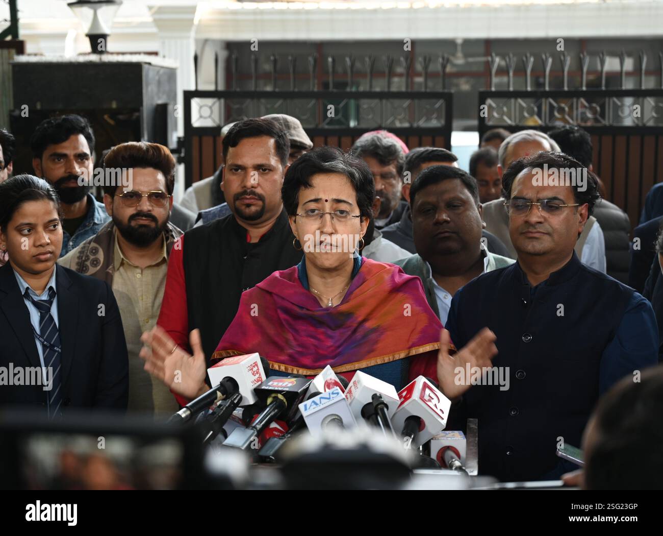 New Delhi, India. 09th Feb, 2025. NEW DELHI, INDIA - FEBRUARY 9: AAP ...