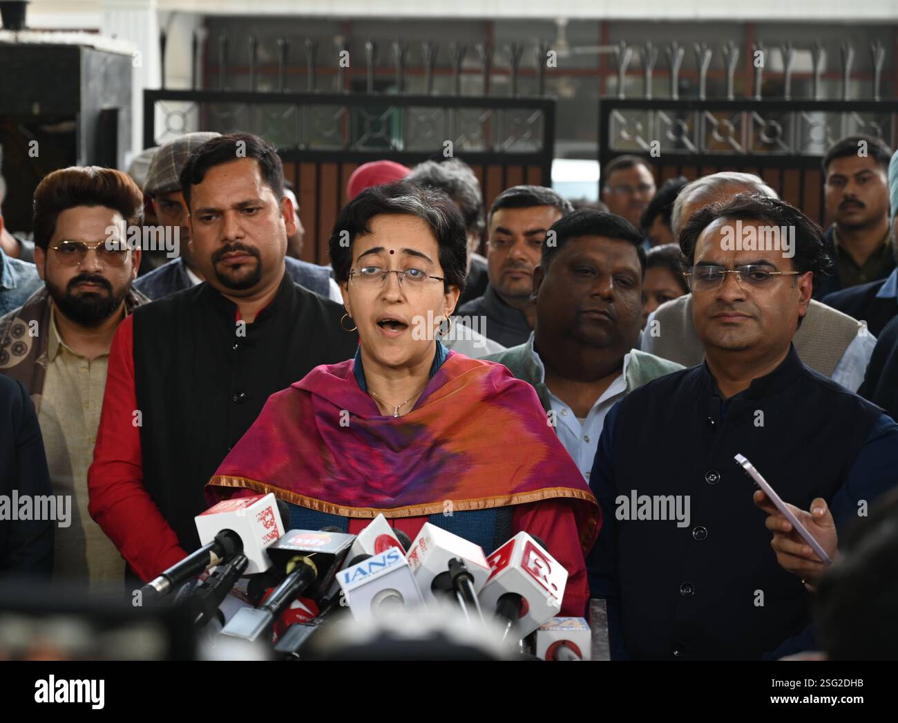 New Delhi, India. 09th Feb, 2025. NEW DELHI, INDIA - FEBRUARY 9: AAP ...
