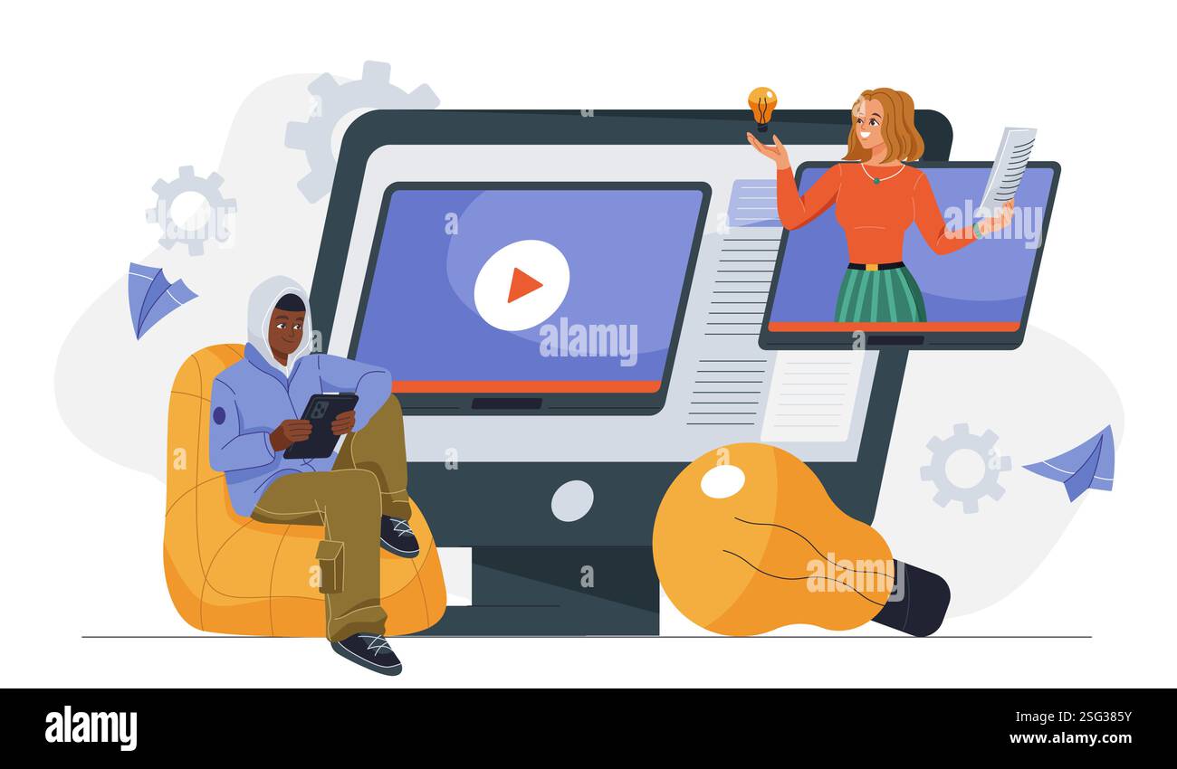 Business project delivery. Man and woman discussing business project on ...