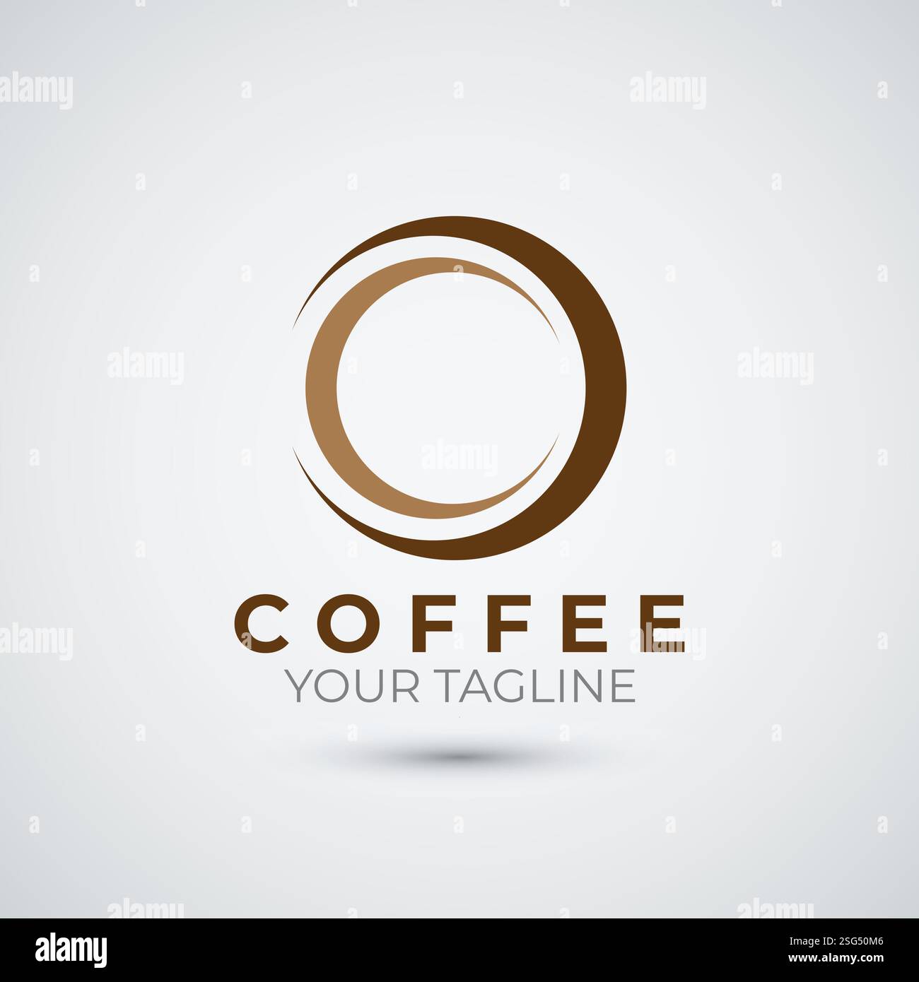 circle coffee logo icon design template Stock Vector