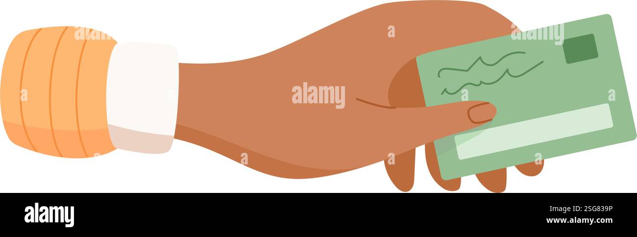 Hand Holding Card - Flat Style Stock Vector Image & Art - Alamy