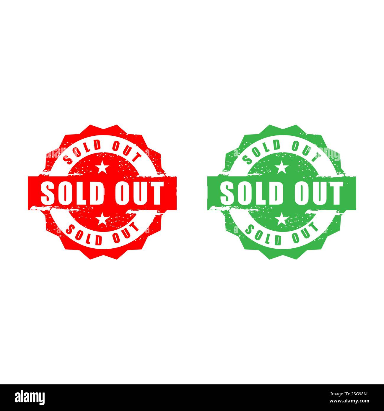 Sold Out red rubber stamp icon isolated on white background. Sold out stamp symbol. Stock Vector