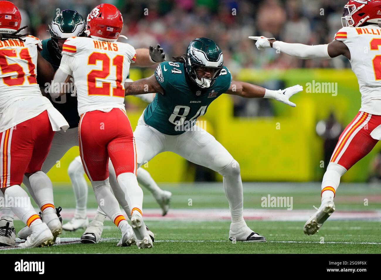 Philadelphia Eagles tight end E.J. Jenkins (84) blocks against the ...