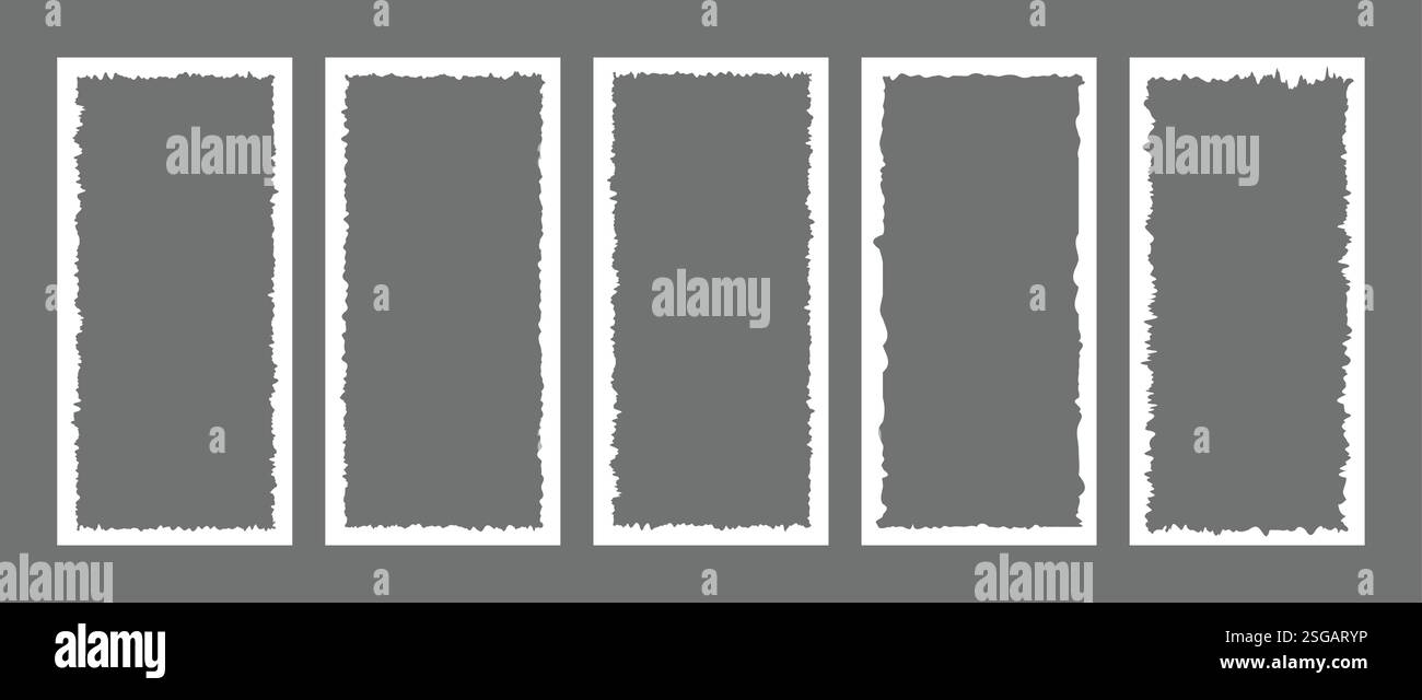 White rectangle form jagged hi-res stock photography and images - Alamy