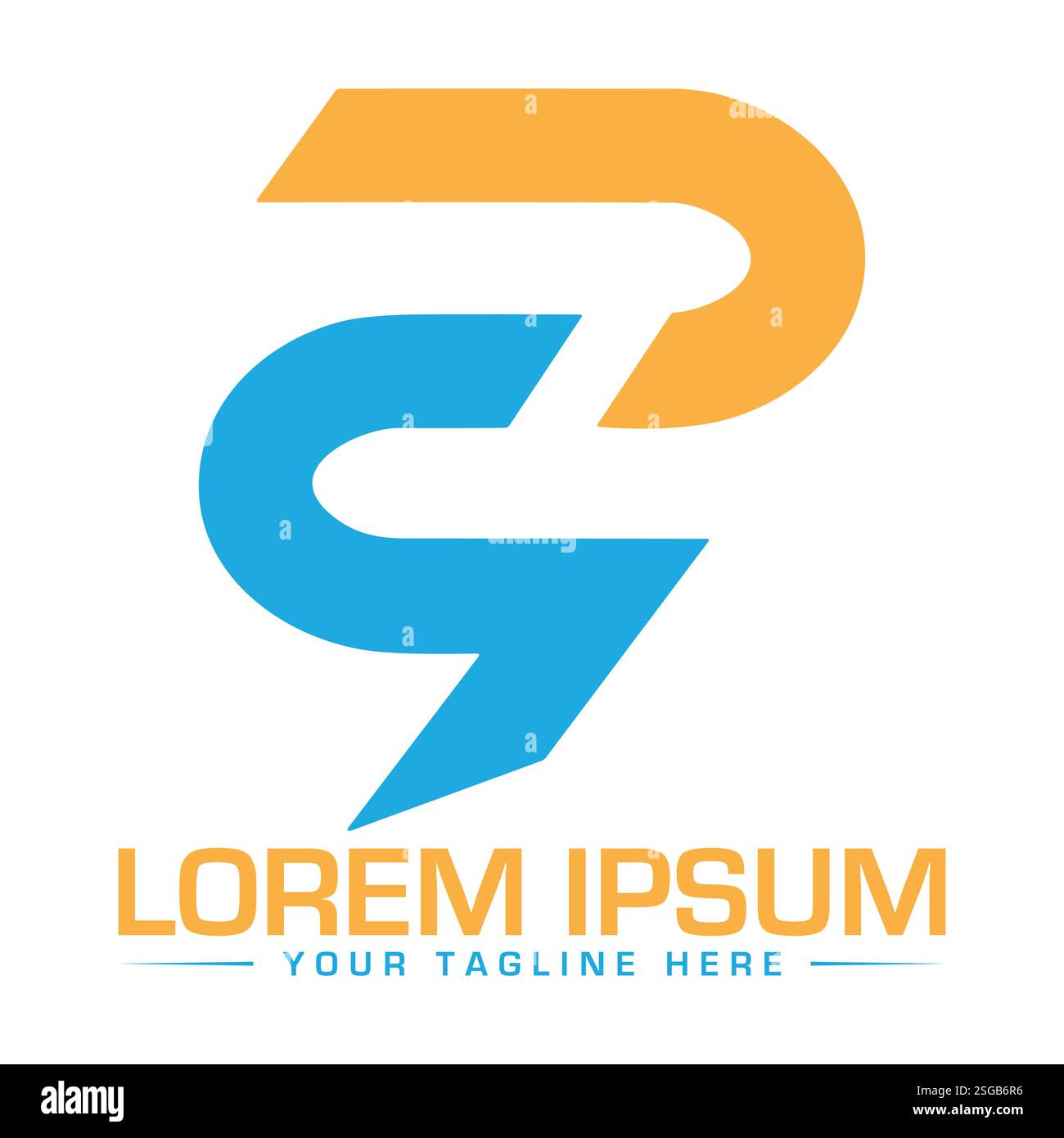 PR Letter Logo Design Stock Vector