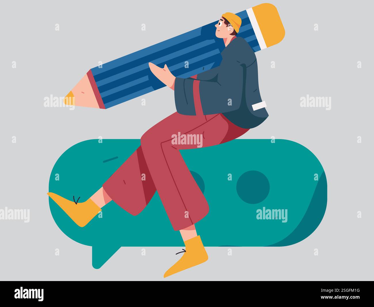 Learning Human Vector Education and learning people flat vector concept hand drawn ...