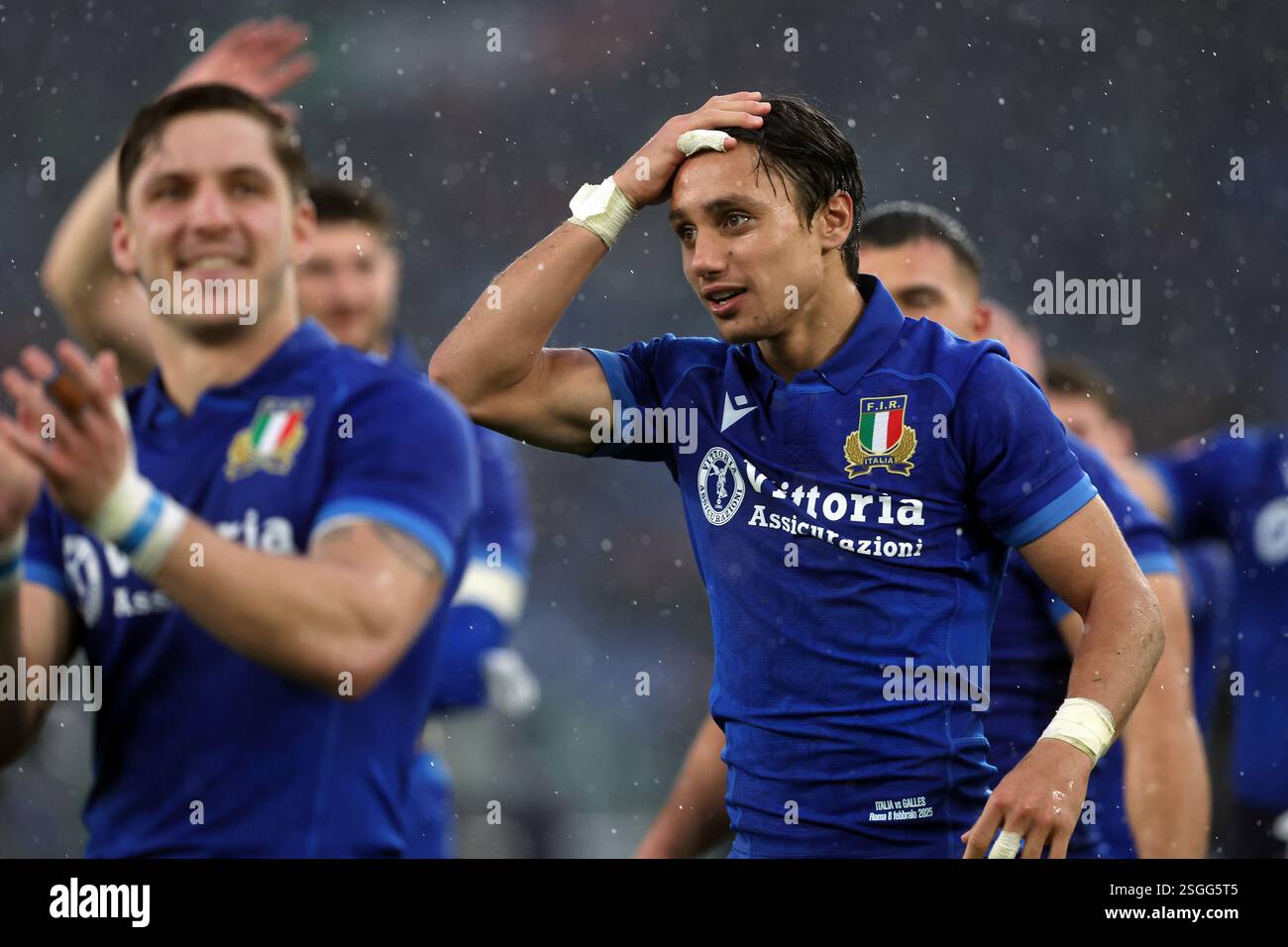 Ange Capuozzo of Italy celebrates victory at the end of the Guinness ...