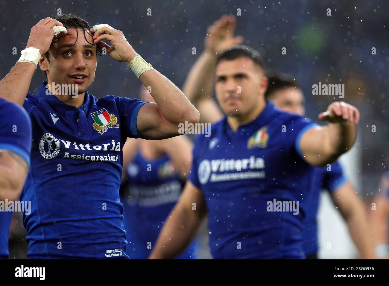 Ange Capuozzo of Italy celebrates victory at the end of the Guinness ...