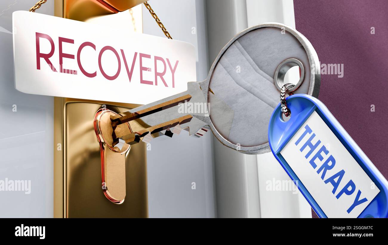 Therapy leads to Recovery it's a key to unlock recovery.