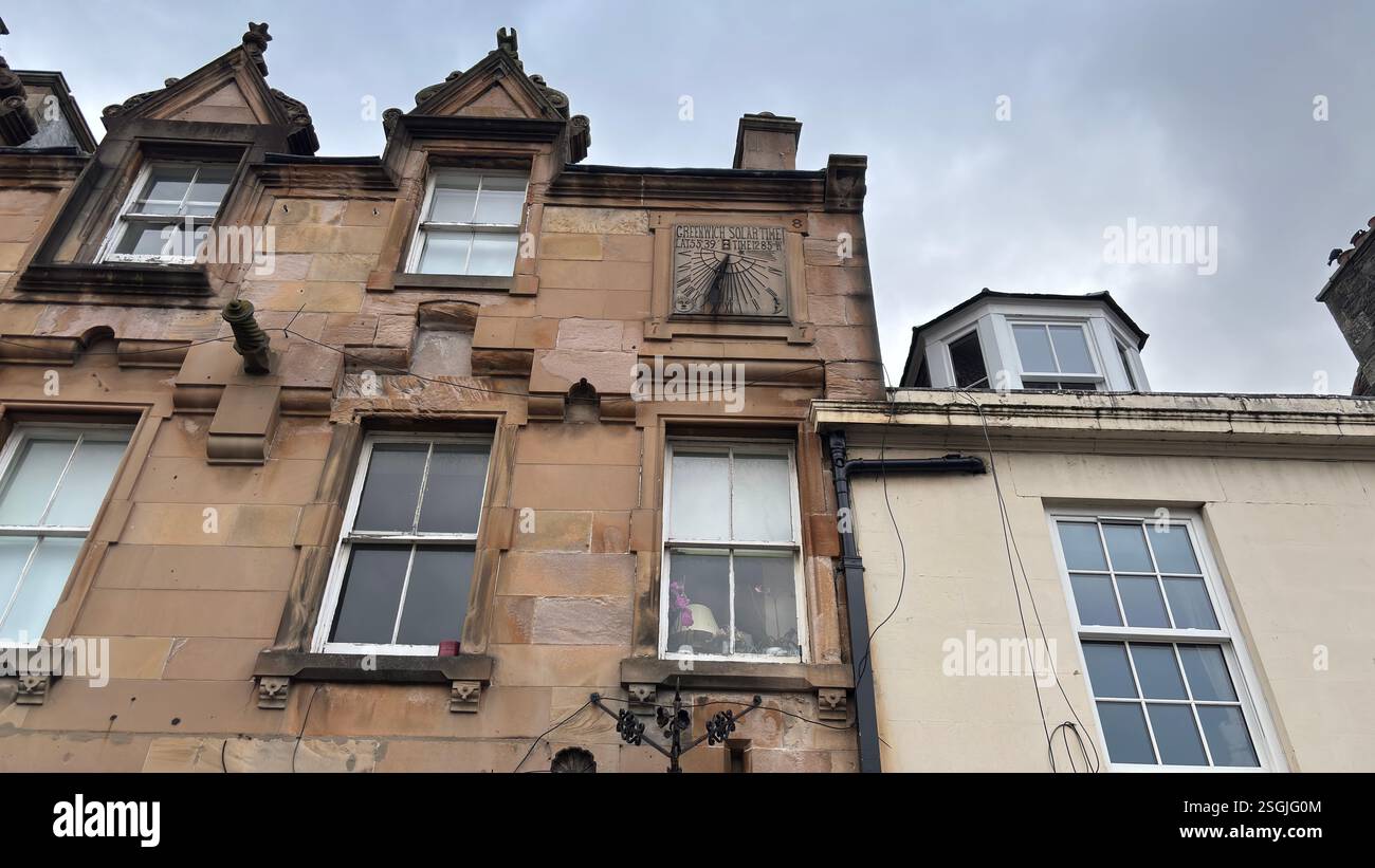 Peebles, Scottish Borders. Beautiful old village town in the Borders area of Scotland. Historic buildings and architecture. - Smartphone Captured Stock Image