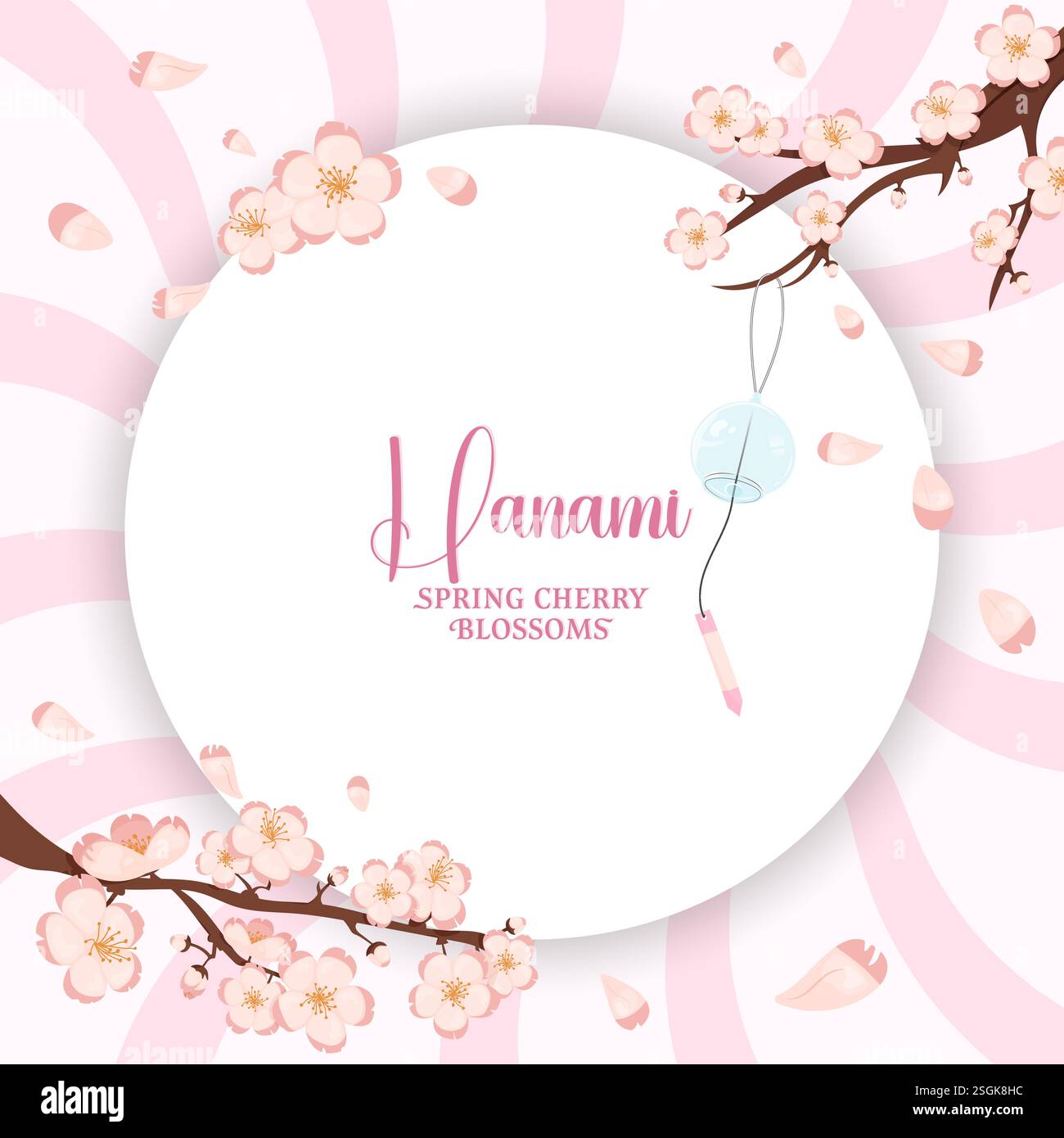 桜�Ķ�テキストボード Stock Vector