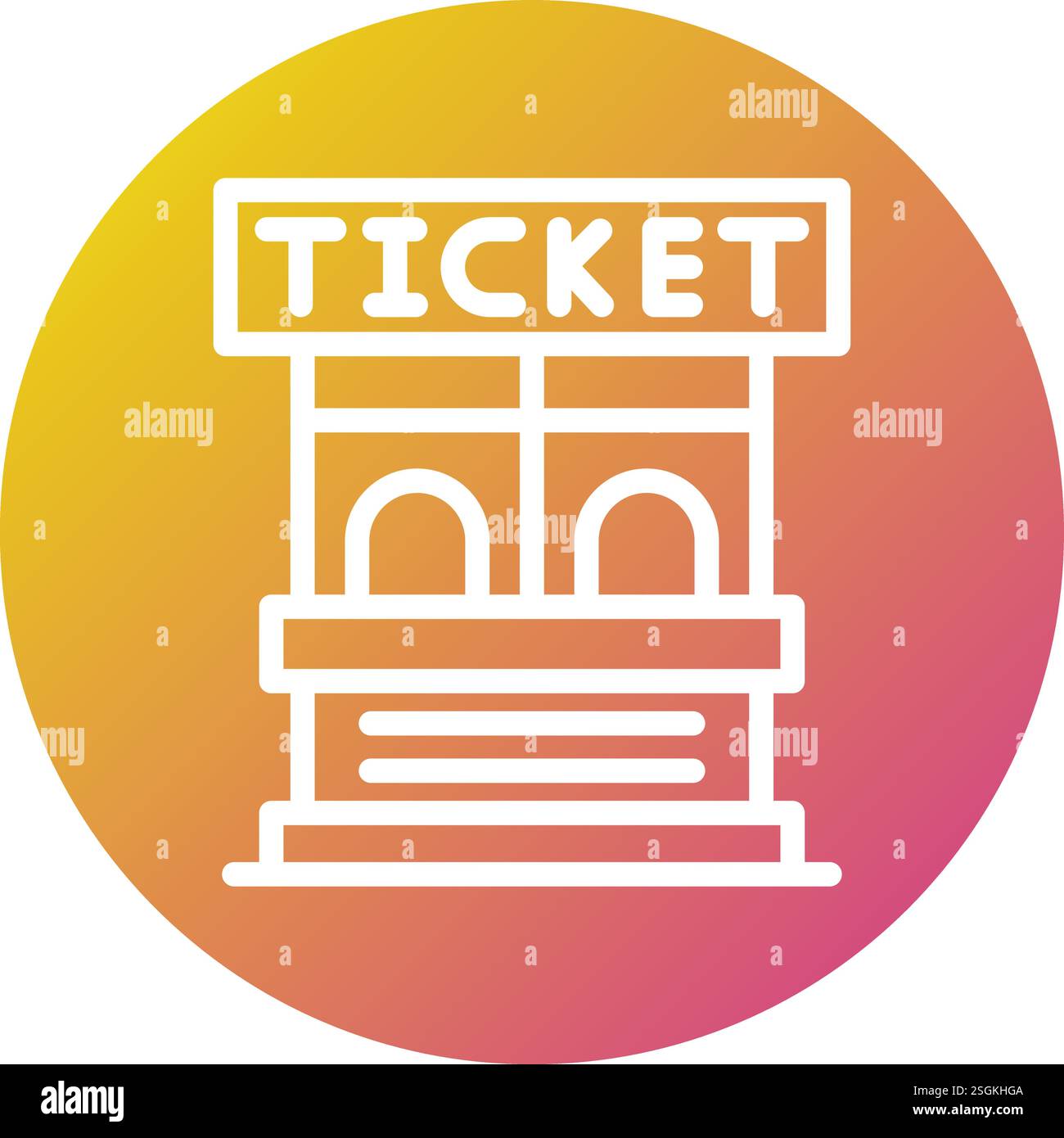 Ticket Office Vector Icon Design Illustration Stock Vector