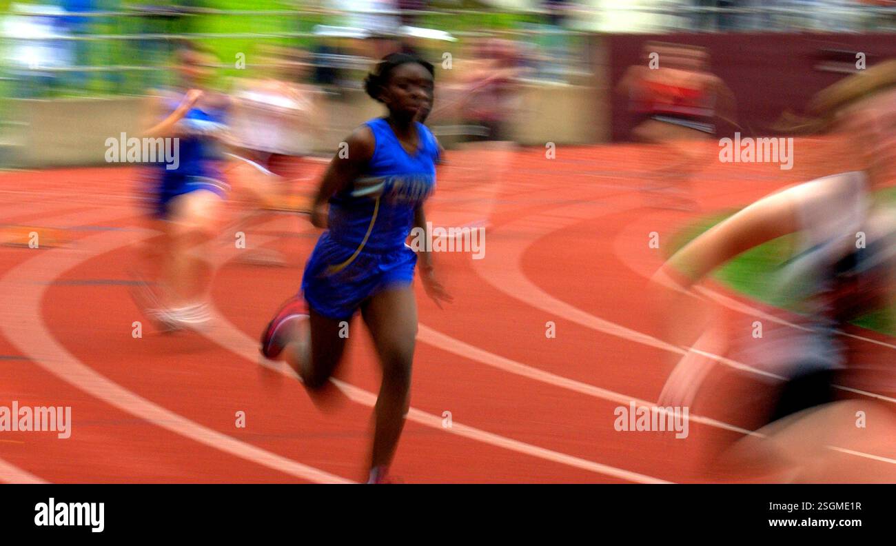 Track and field competition San Marcos, Texas. Stock Photo
