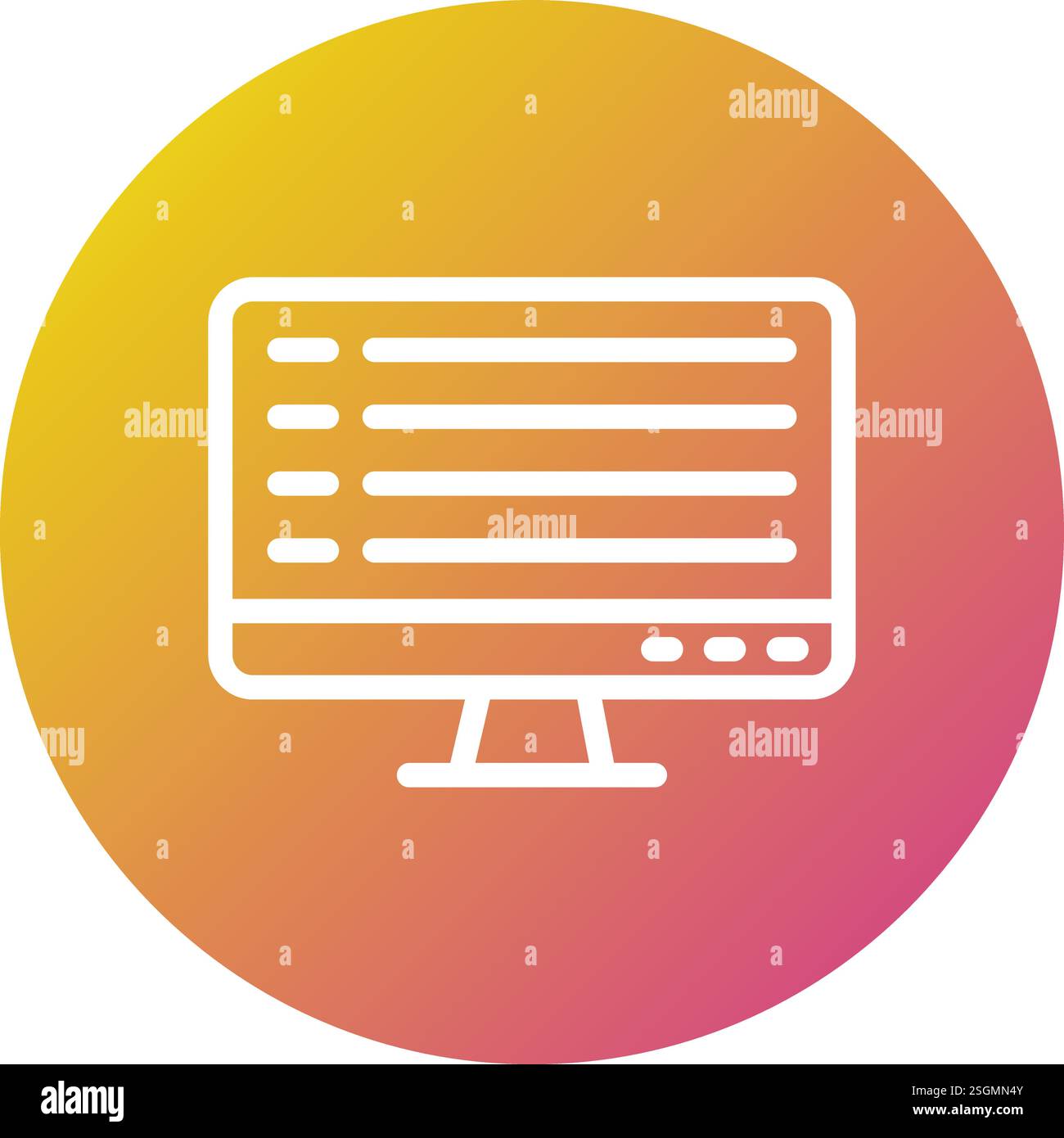 Computer Vector Icon Design Illustration Stock Vector