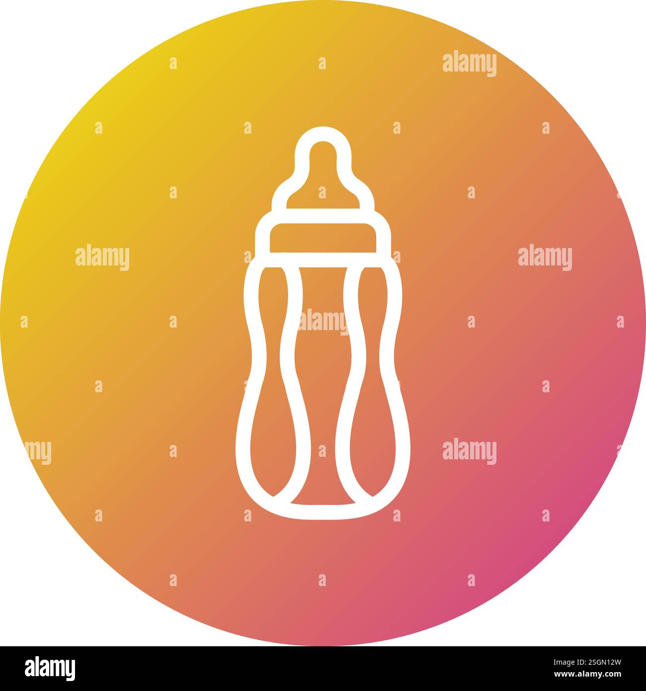 Baby Bottle Vector Icon Design Illustration Stock Vector Image & Art ...