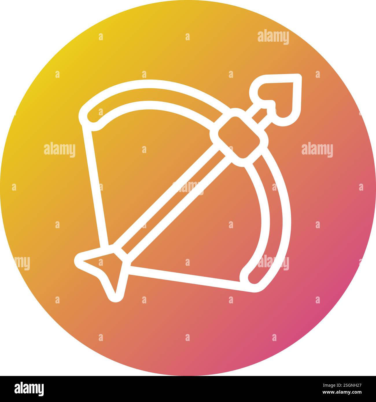 Cupid Arrow Vector Icon Design Illustration Stock Vector