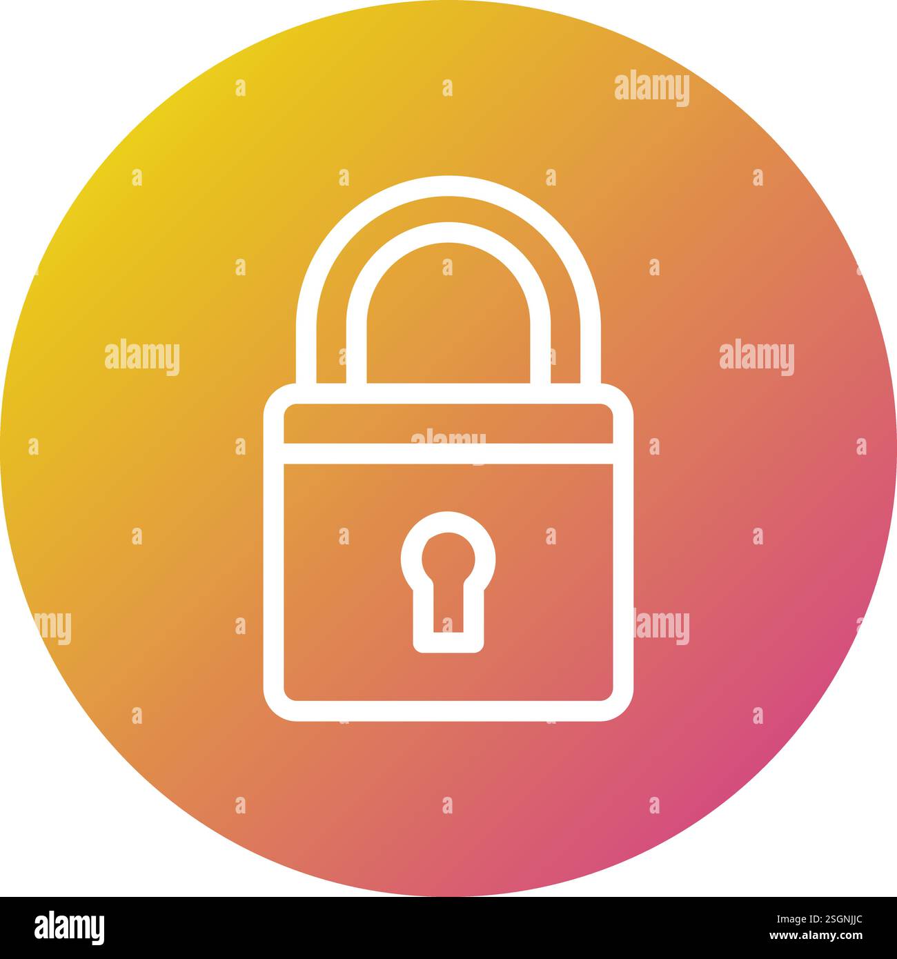 Padlock Vector Icon Design Illustration Stock Vector