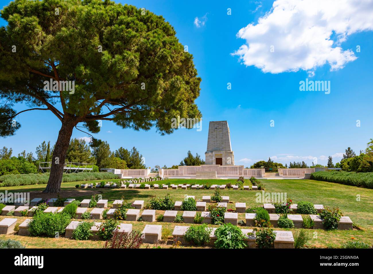Lone Pine Cemetery and Memorial in Gallipoli. Canakkale Turkey - 4.14.2024 Stock Photo