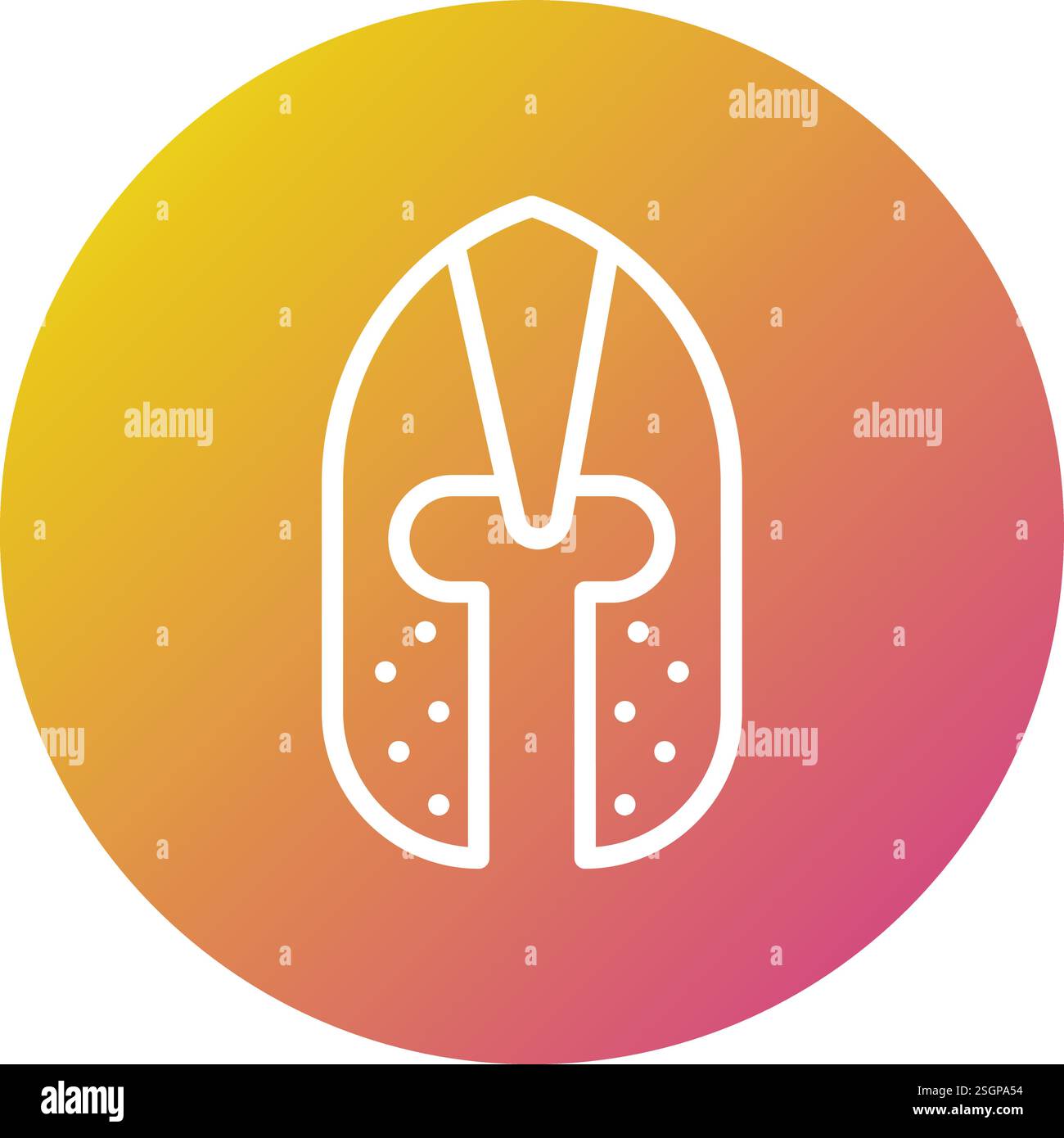 Knight helmet Vector Icon Design Illustration Stock Vector