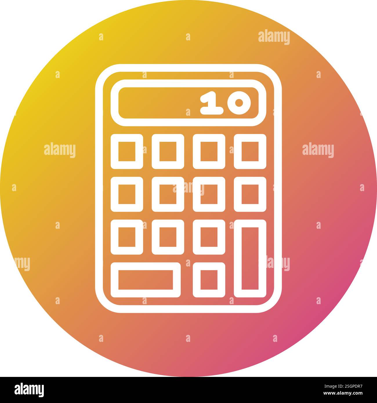 Calculator Vector Icon Design Illustration Stock Vector