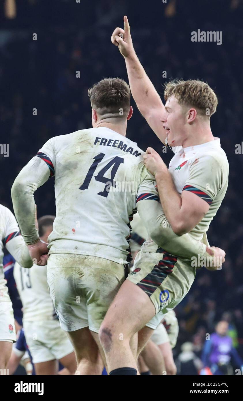 London UK 08th Feb 2025 England s Fin Smith Northampton Saints London UK 08th Feb 2025 England s Fin Smith Northampton Saints