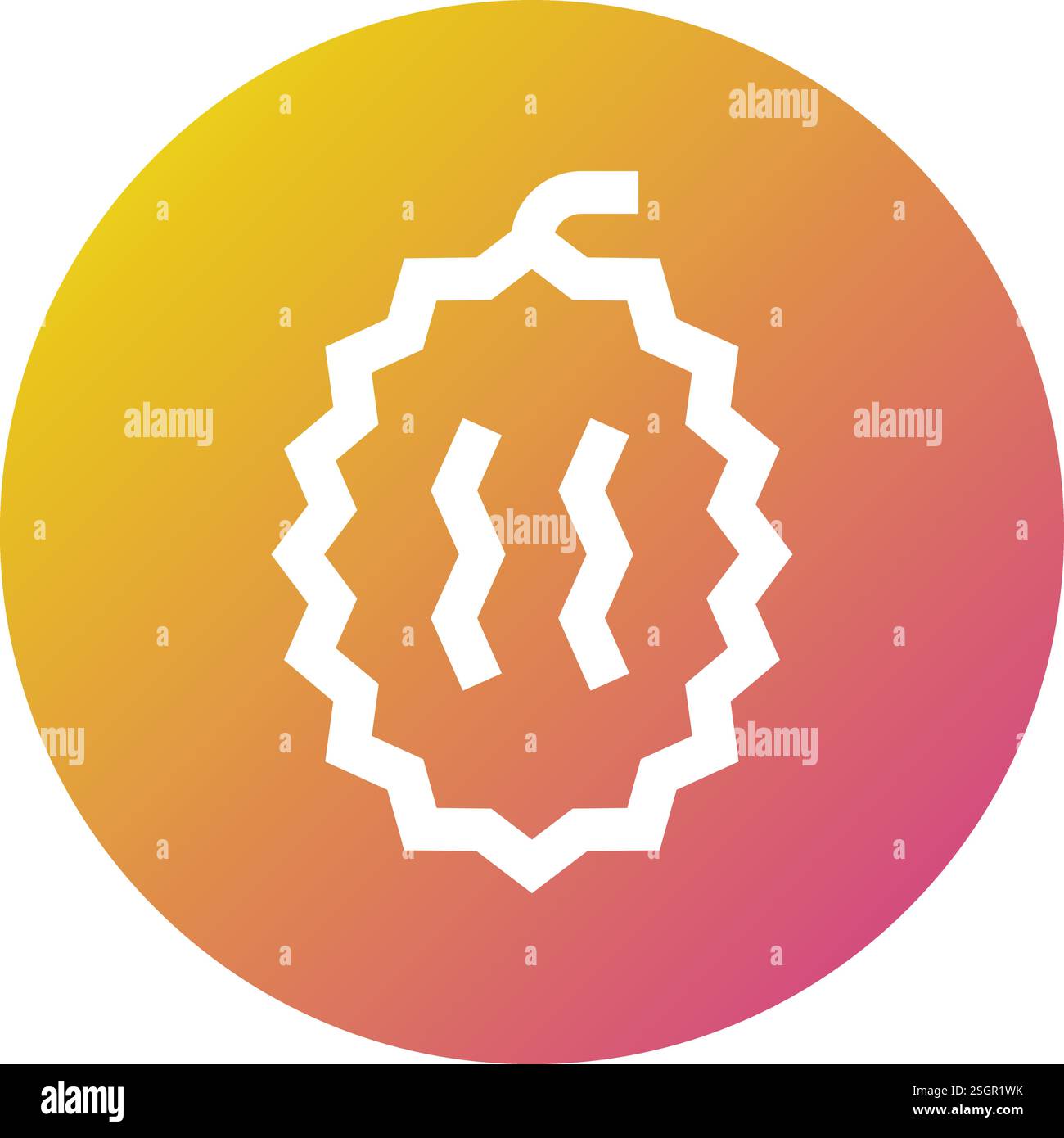 Durian Vector Icon Design Illustration Stock Vector