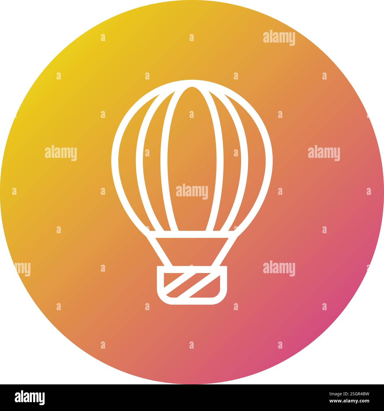 Hot air balloon Vector Icon Design Illustration Stock Vector