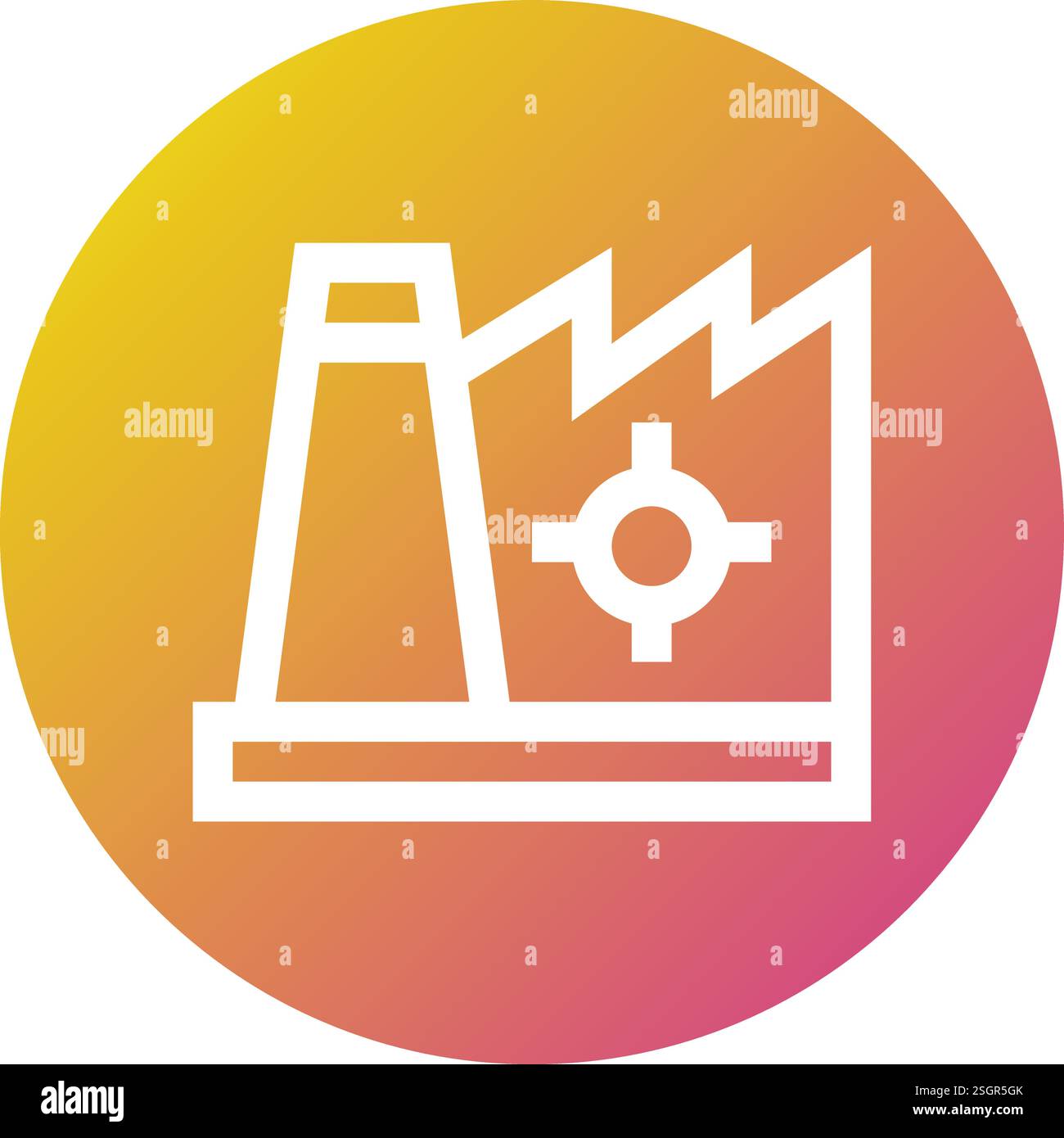 Factory Management Vector Icon Design Illustration Stock Vector