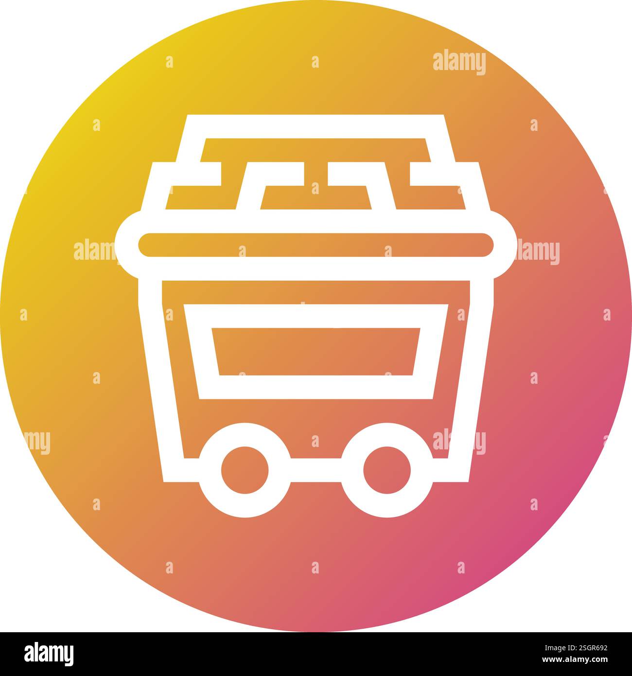 Coal Trolley Vector Icon Design Illustration Stock Vector