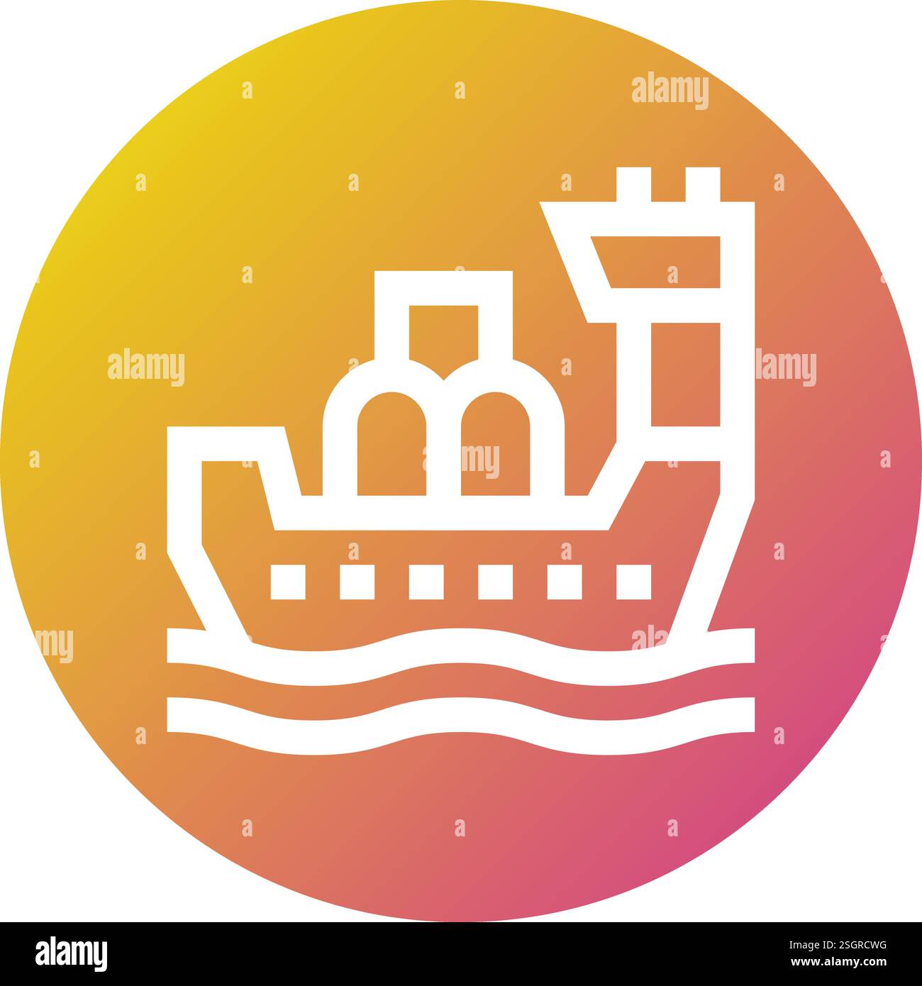 Drilling Boat Vector Icon Design Illustration Stock Vector