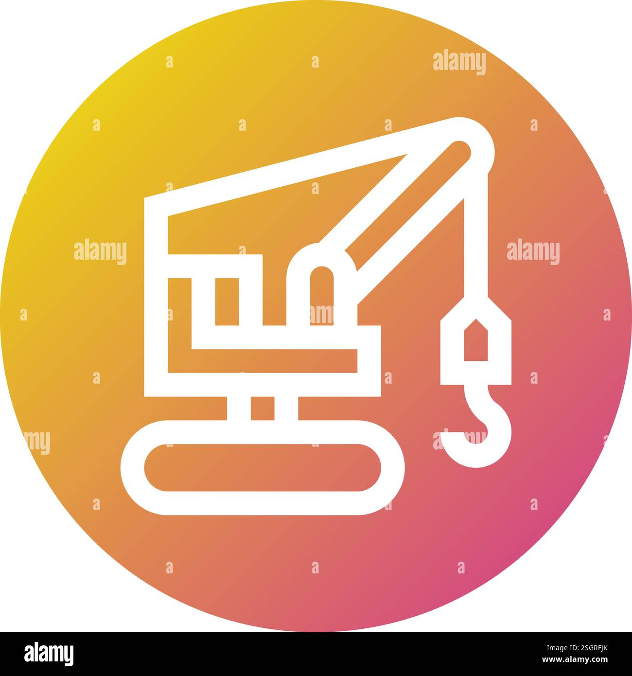 Crane Machine Vector Icon Design Illustration Stock Vector Image & Art ...