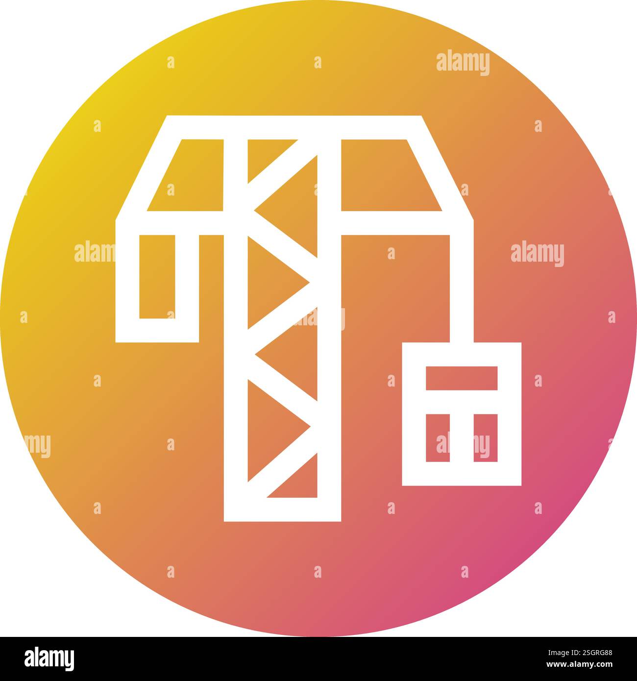 Tower Crane Vector Icon Design Illustration Stock Vector