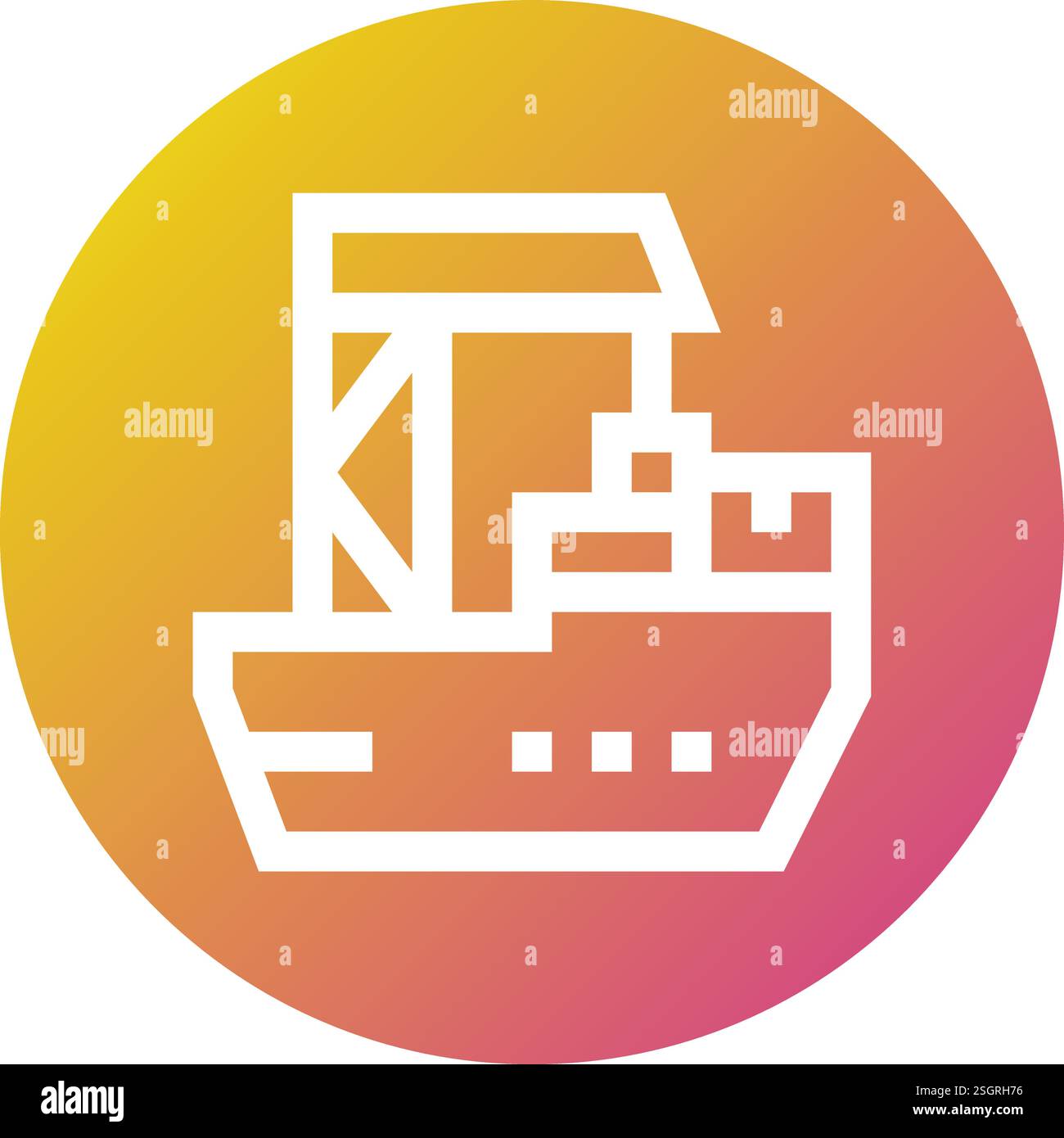Cargo Ship Vector Icon Design Illustration Stock Vector Image & Art - Alamy
